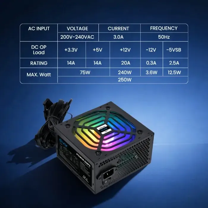 EVM Desktop Power Supply 750w view 4
